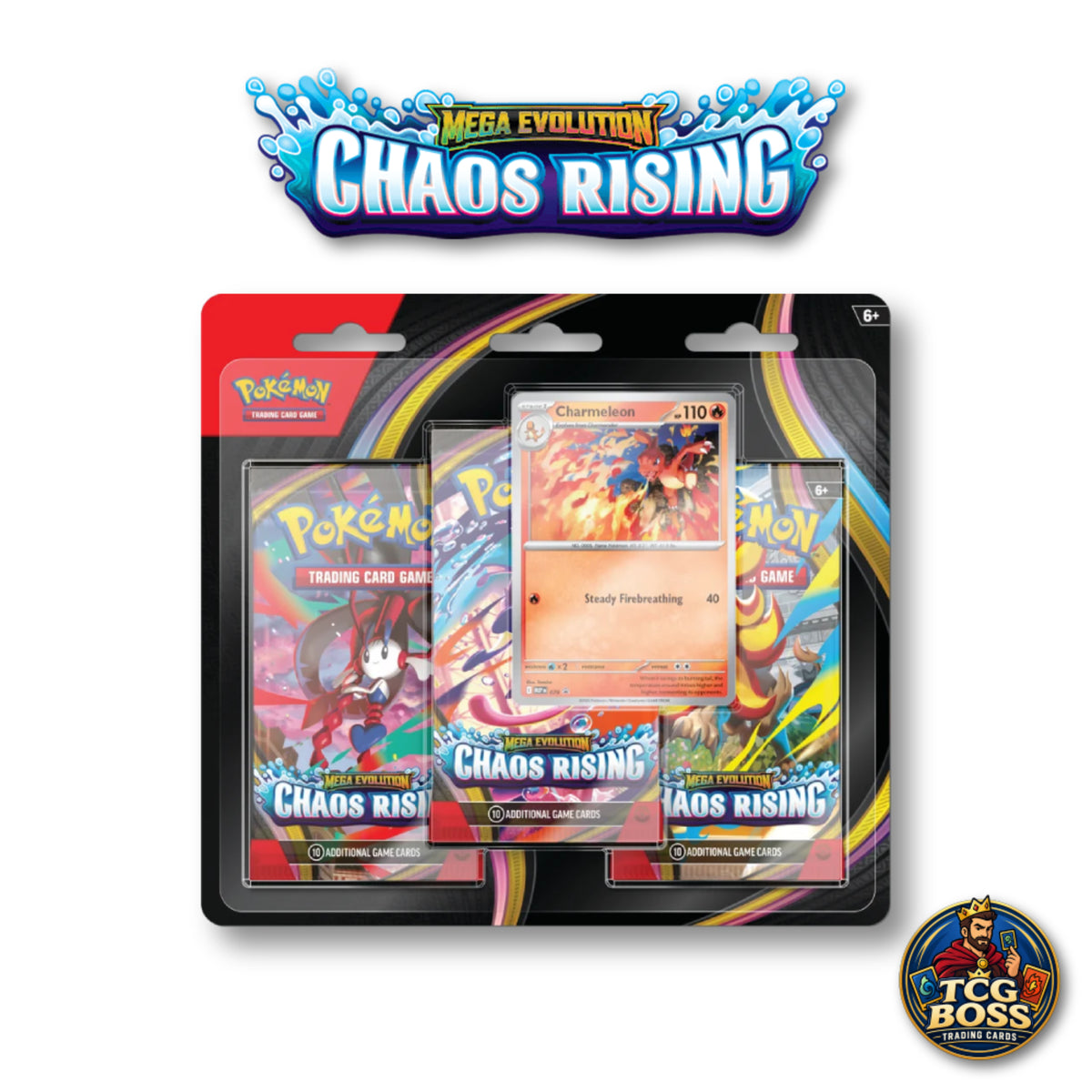 Pokémon TCG: Mega Evolution Chaos Rising - 3 Pack Blister