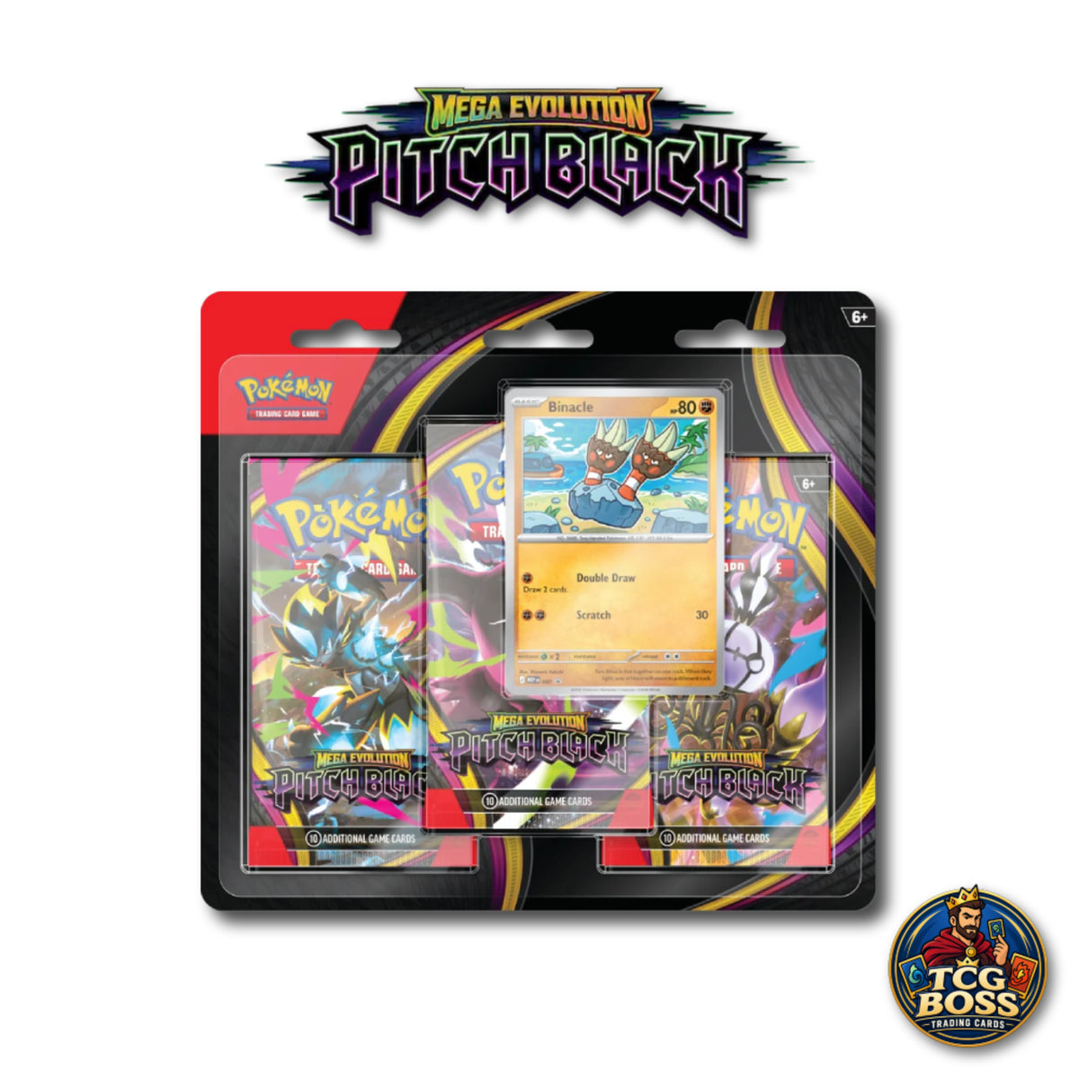 Pokémon TCG: Mega Evolution Pitch Black - 3 Pack Blister