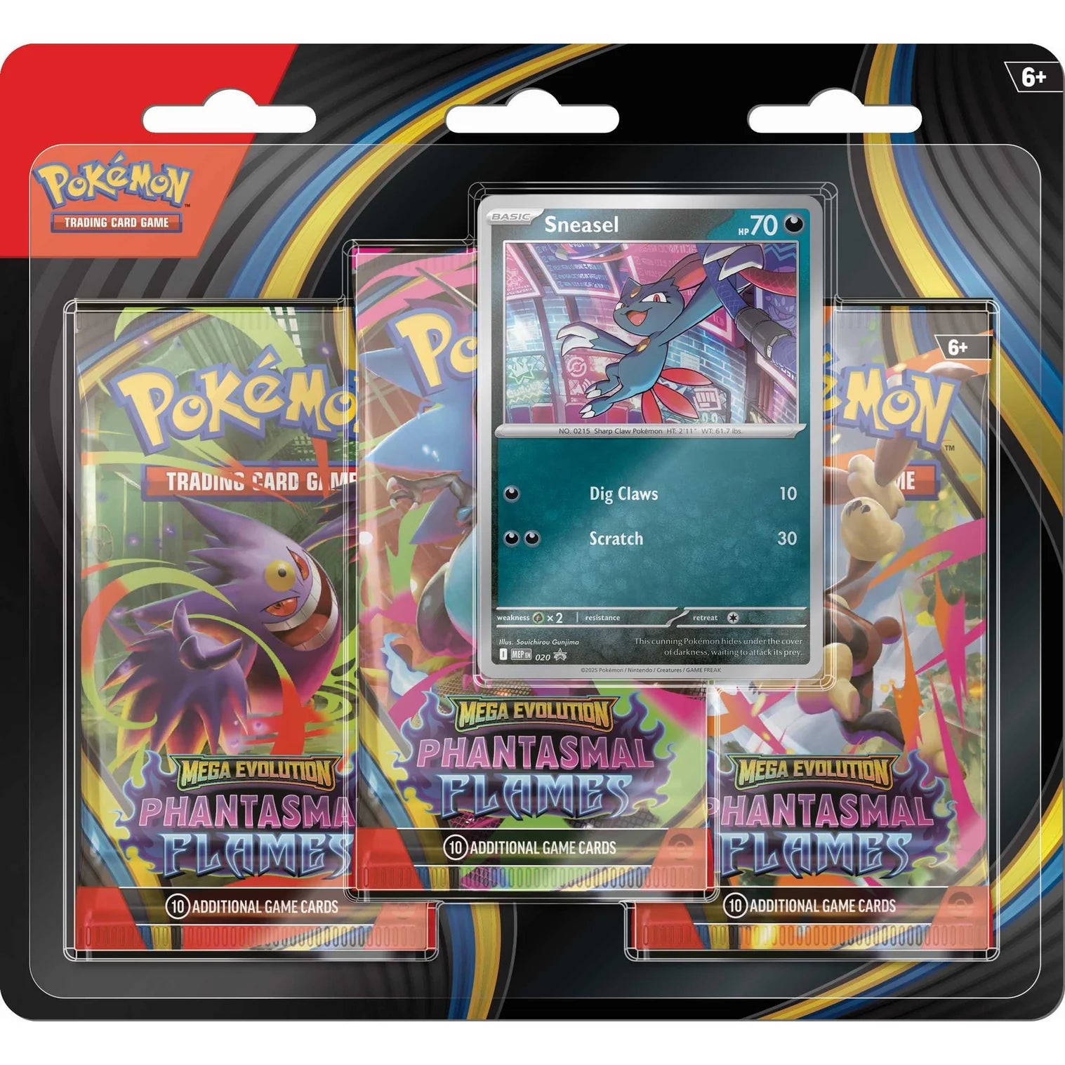 Pokémon TCG: Mega Evolution Phantasmal Flames - 3 Pack Blister